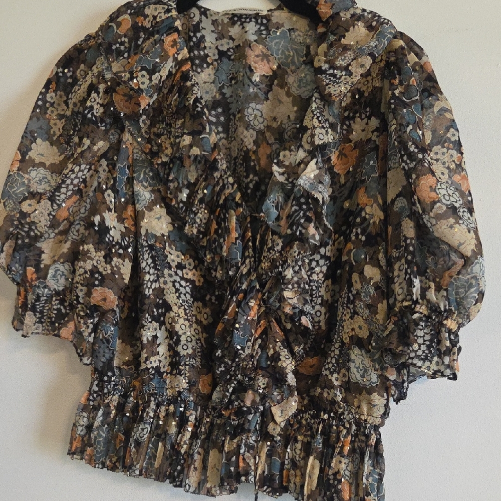 Floral Ruffle Women's Top